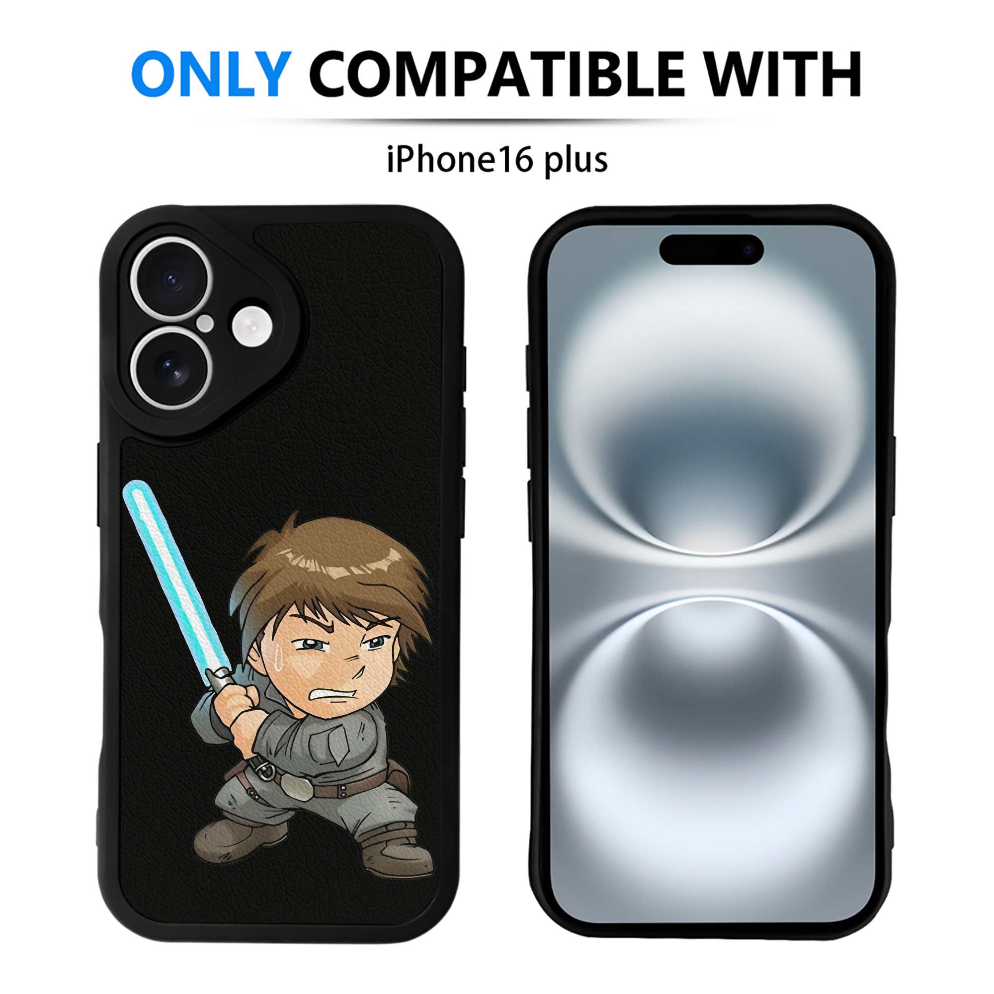 （画像用） スター・ウォーズ Star Wars 【iPhone 16シリーズ対応】シリコンスマホケース（レザー調） 材質：シリコン